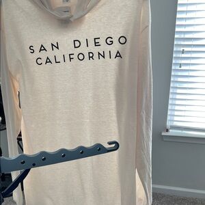 Fruit of the Loom San Diego California Light Cream Hoodie Sweatshirt